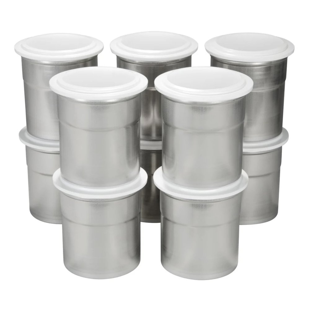 Набор стальных стаканов с крышкой 10 шт
